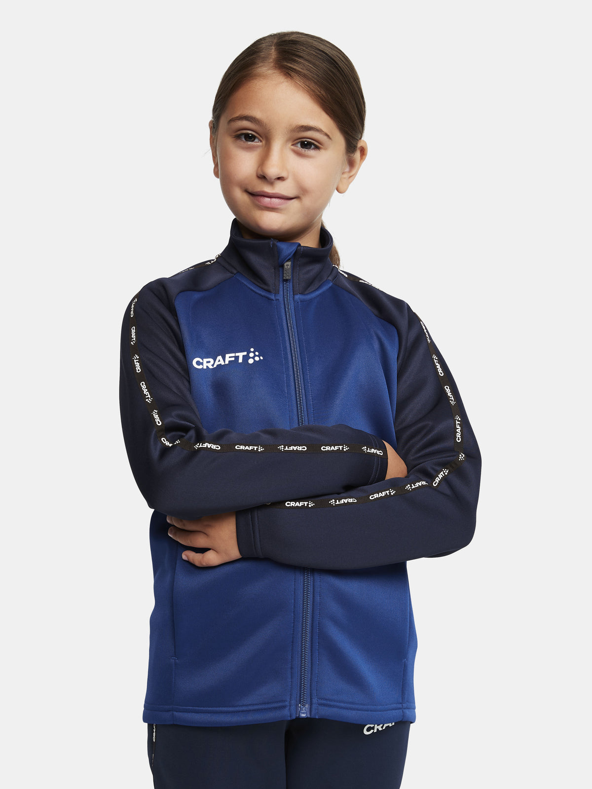 Craft Squad 2.0 Full Zip Junior in Kobaltblau/Navy, Detailansicht