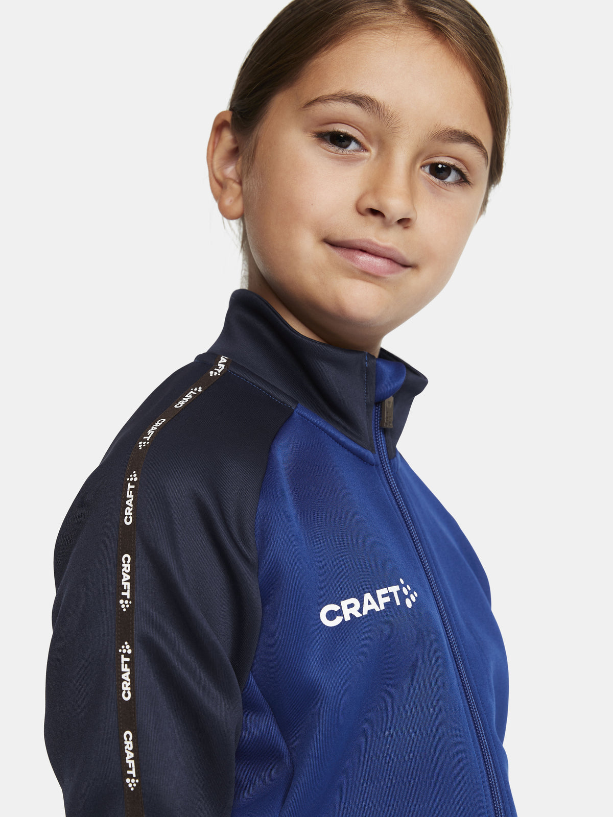 Craft Squad 2.0 Full Zip Junior in Kobaltblau/Navy, Detailansicht