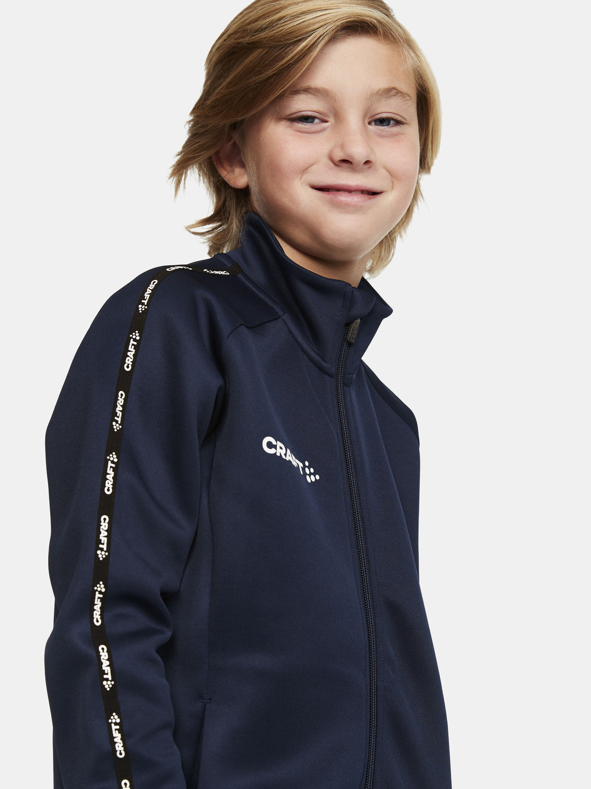 Craft Squad 2.0 Full Zip Junior in Navy, Detailansicht