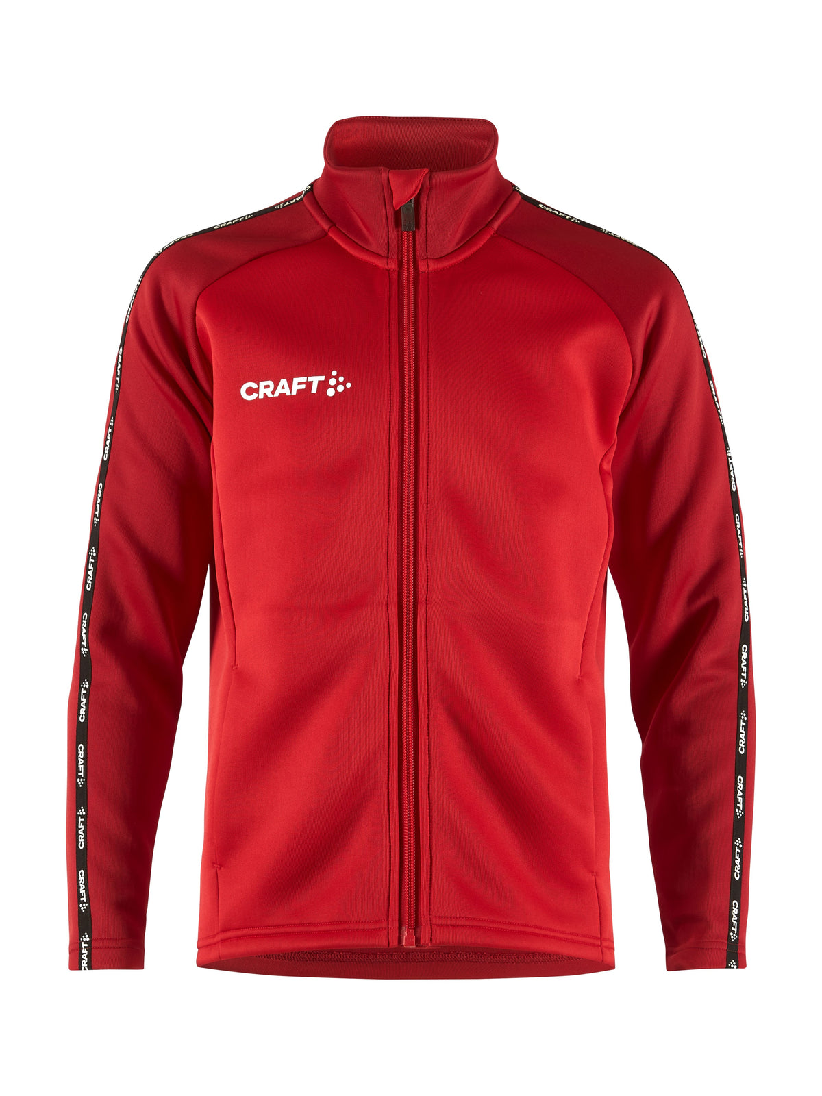 Craft Squad 2.0 Full Zip Junior in Rot/Dunkelrot, Vorderansicht