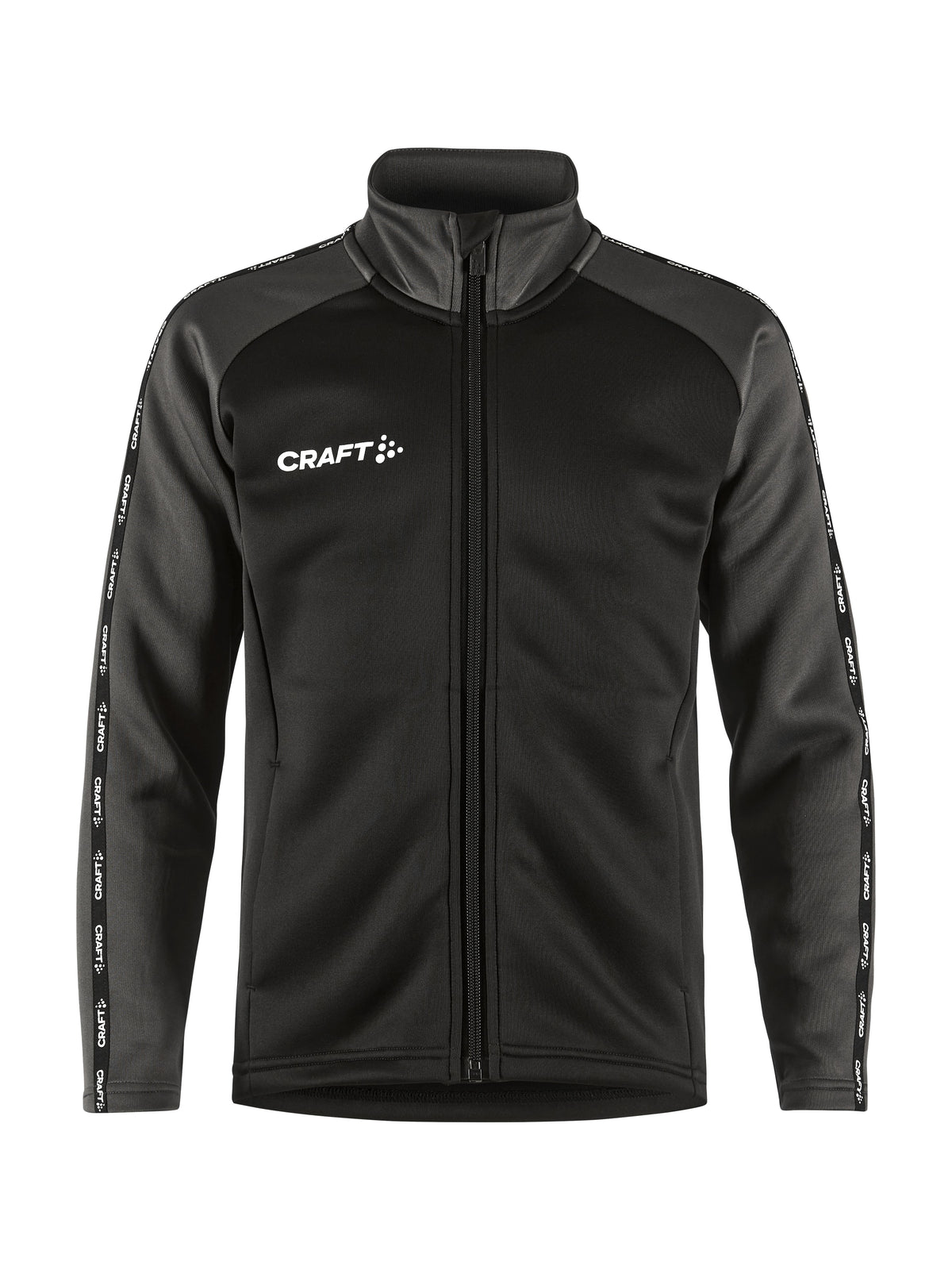Craft Squad 2.0 Full Zip Junior in Schwarz/Anthrazit, Vorderansicht