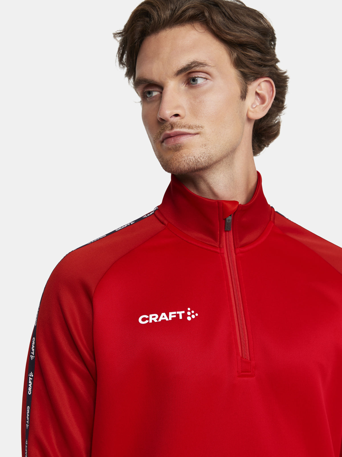 Craft Squad 2.0 Half Zip Herren in Rot/Dunkelrot, Detailansicht