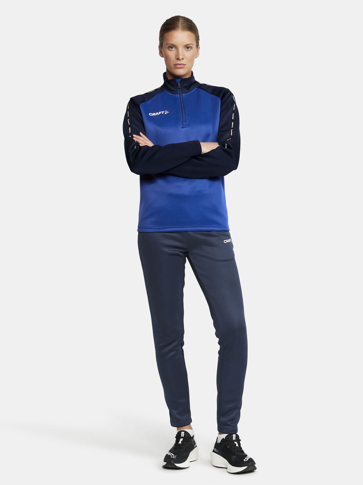 Craft Squad 2.0 Half Zip Damen in Kobaltblau/Navy, Detailansicht