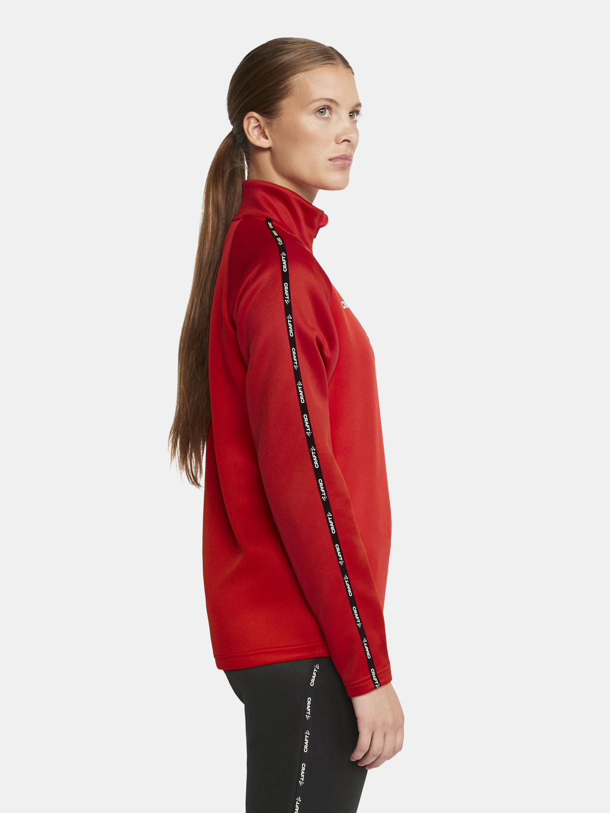 Craft Squad 2.0 Half Zip Damen in Rot/Dunkelrot, Detailansicht