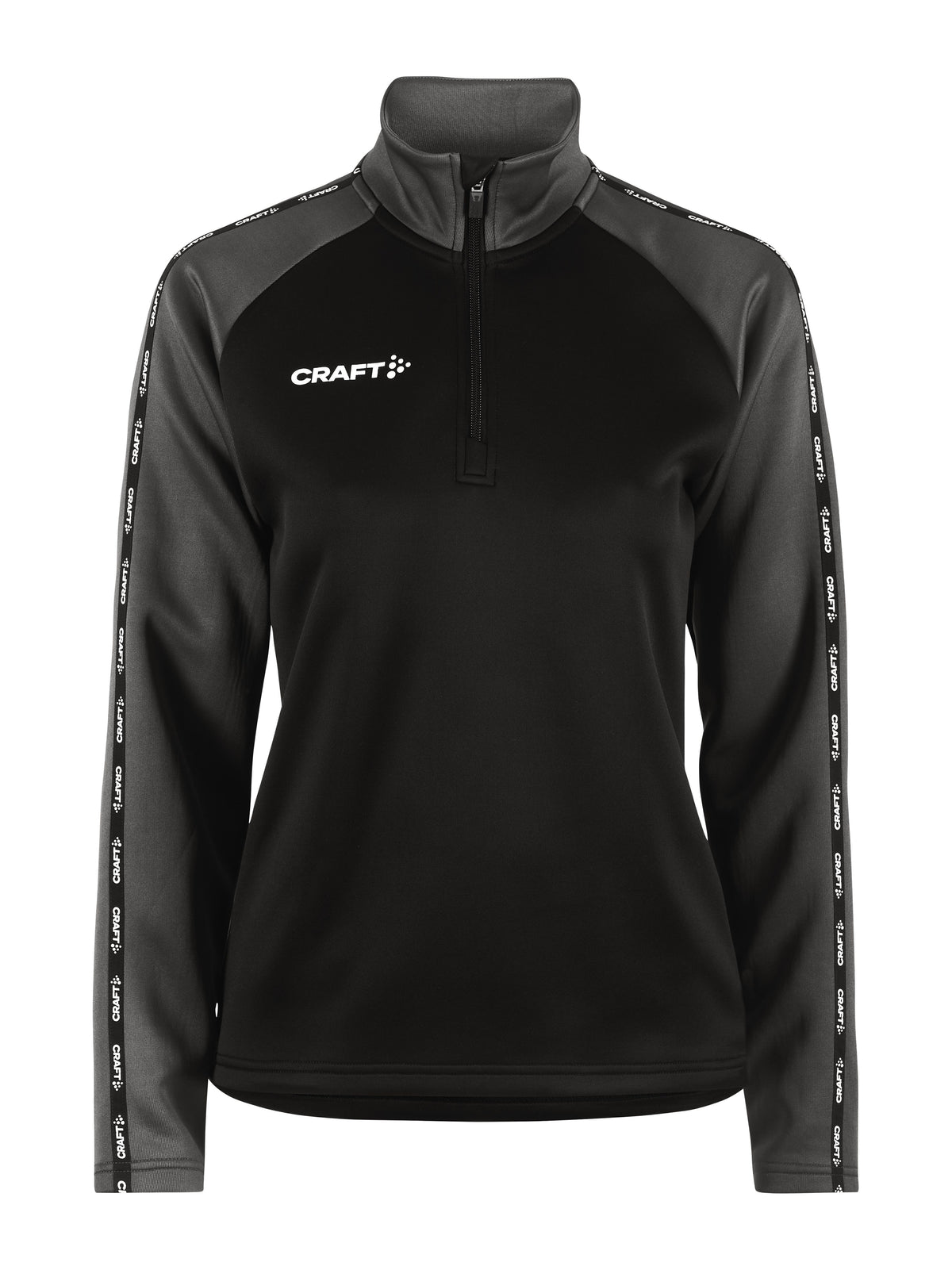 Craft Squad 2.0 Half Zip Damen in Schwarz/Anthrazit, Vorderansicht