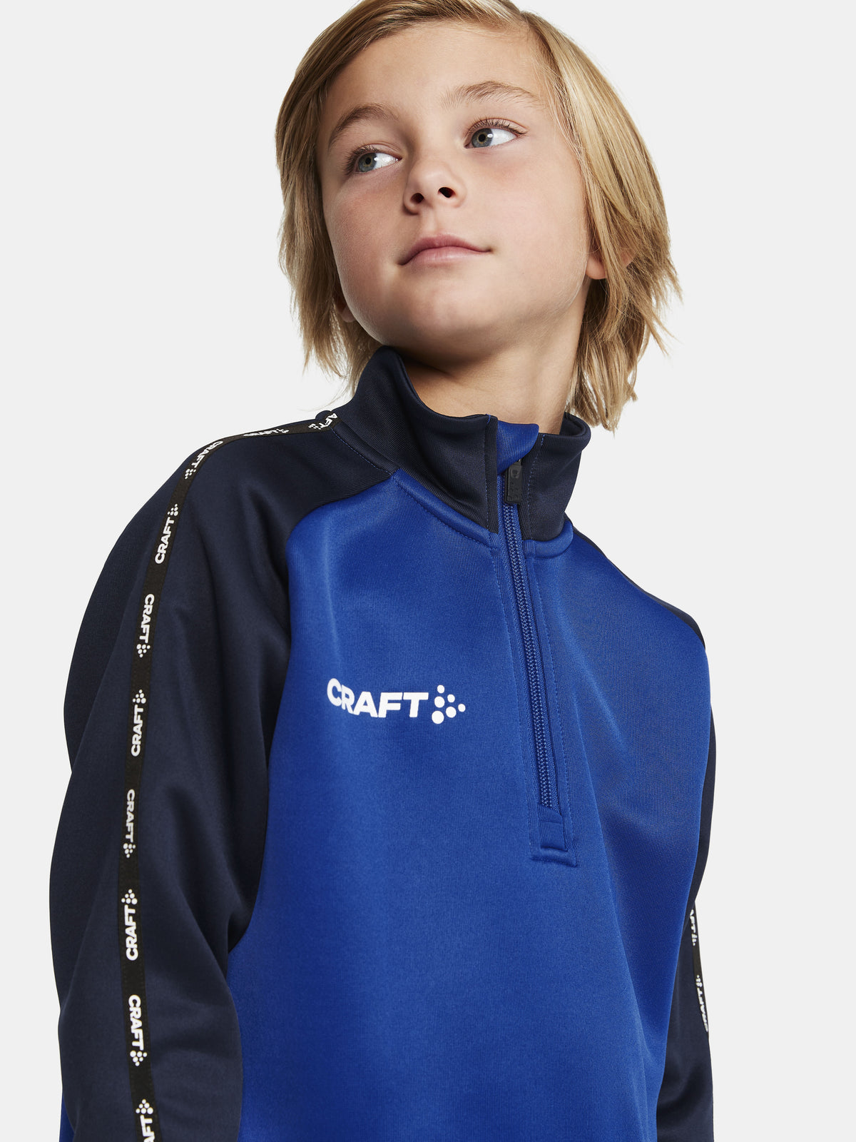 Craft Squad 2.0 Half Zip Junior in Kobaltblau/Navy, Detailansicht