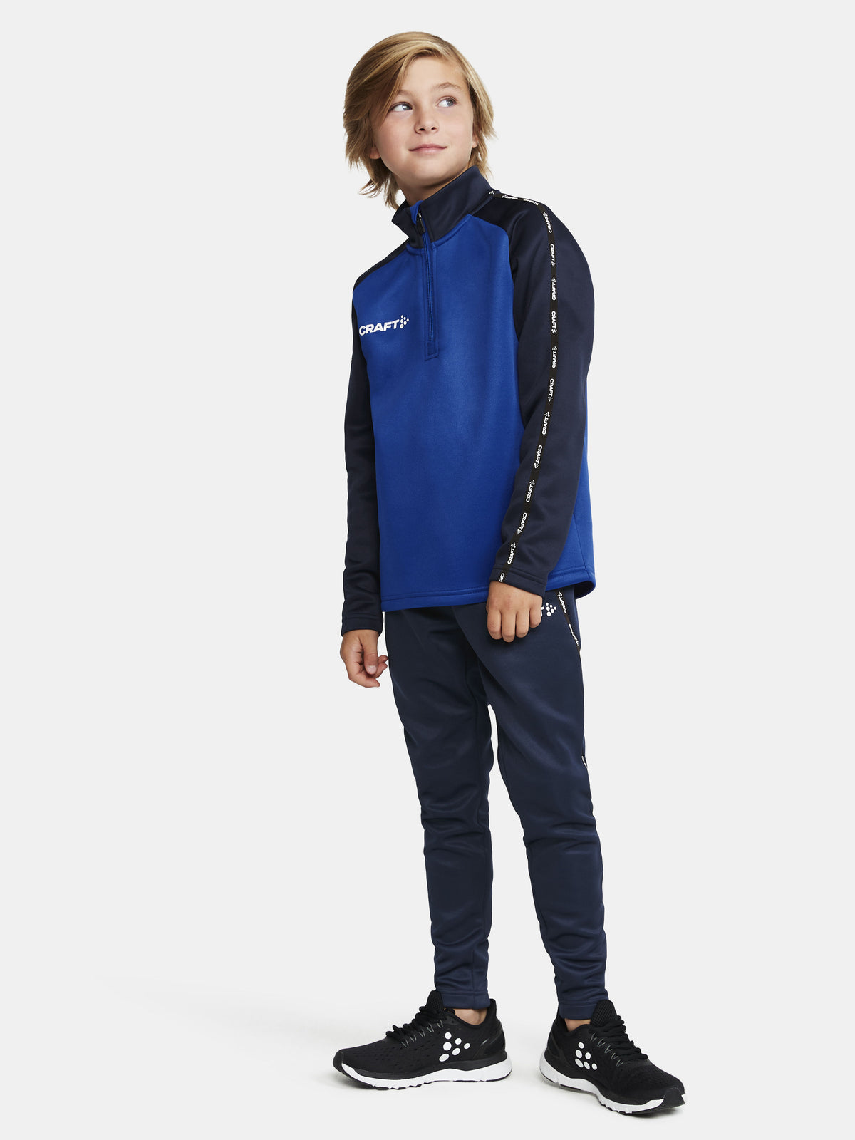 Craft Squad 2.0 Half Zip Junior in Kobaltblau/Navy, Detailansicht