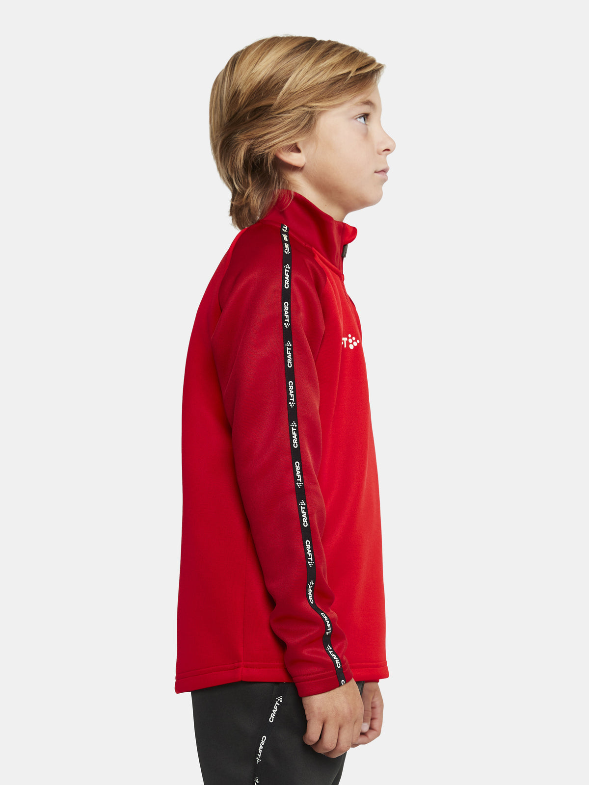 Craft Squad 2.0 Half Zip Junior in Rot/Dunkelrot, Detailansicht