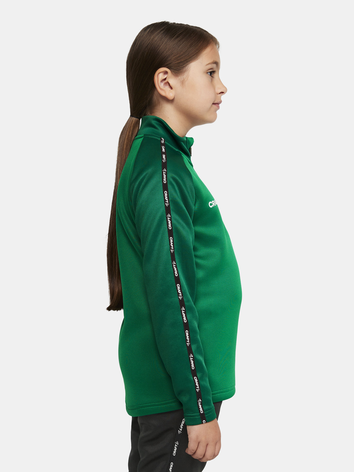 Craft Squad 2.0 Half Zip Junior in Grün/Dunkelgrün, Detailansicht