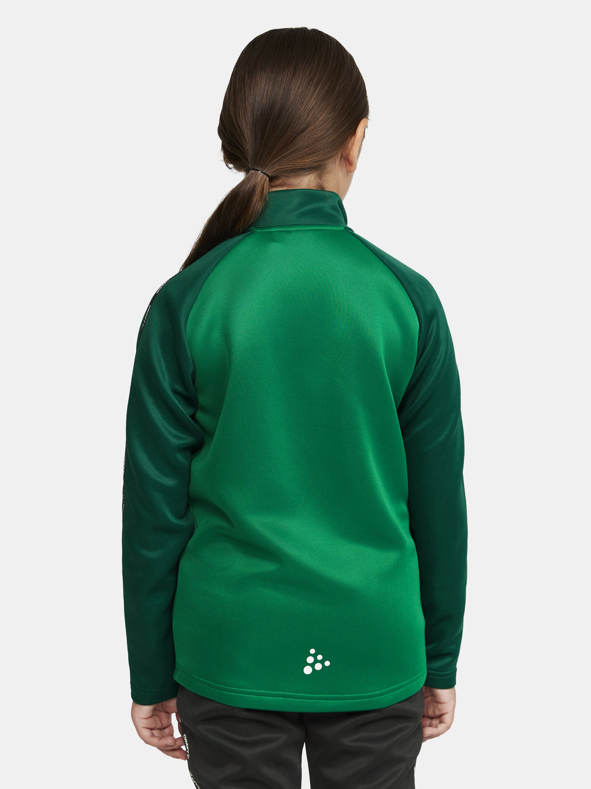 Craft Squad 2.0 Half Zip Junior in Grün/Dunkelgrün, Detailansicht