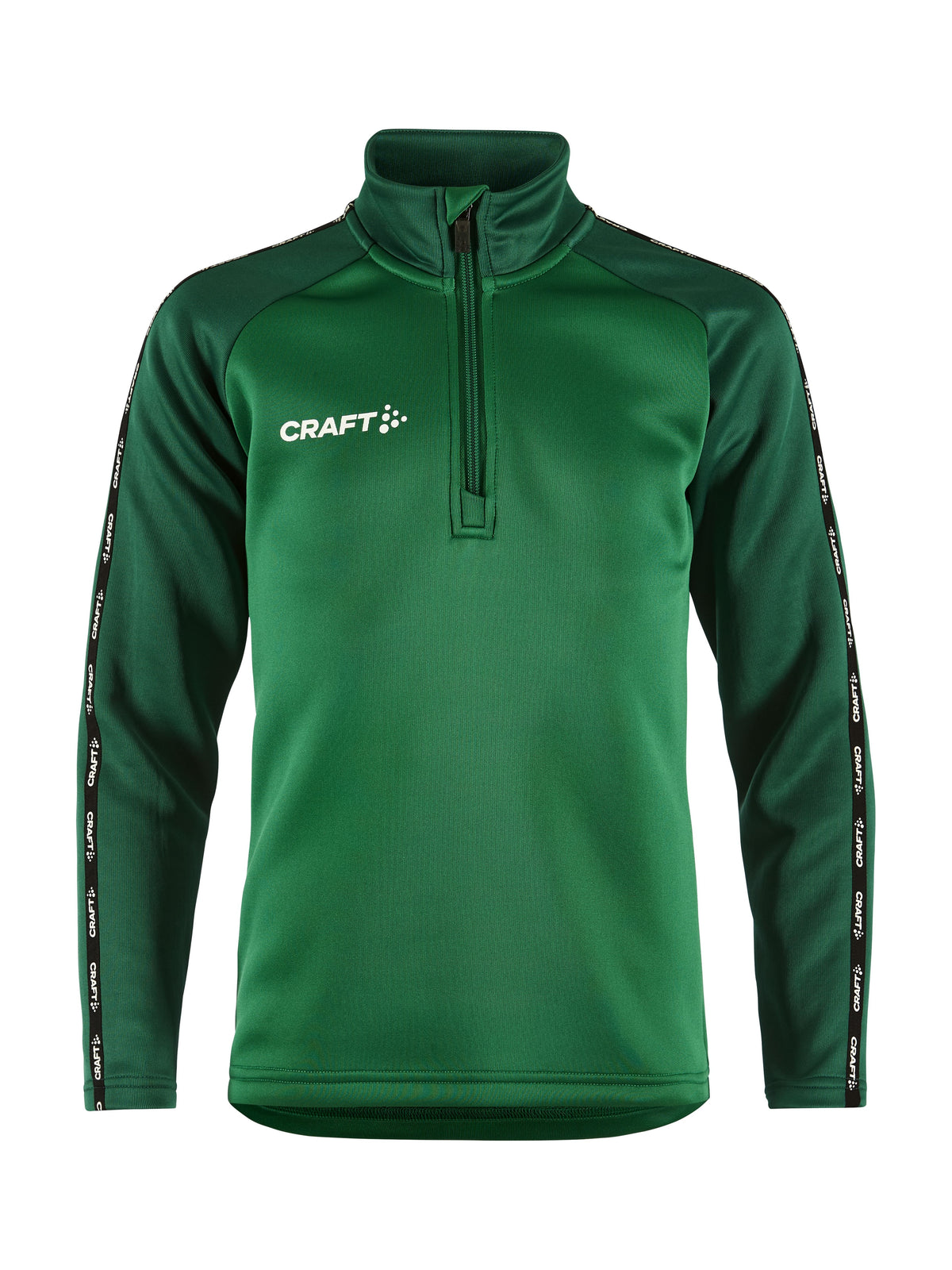 Craft Squad 2.0 Half Zip Junior in Grün/Dunkelgrün, Vorderansicht