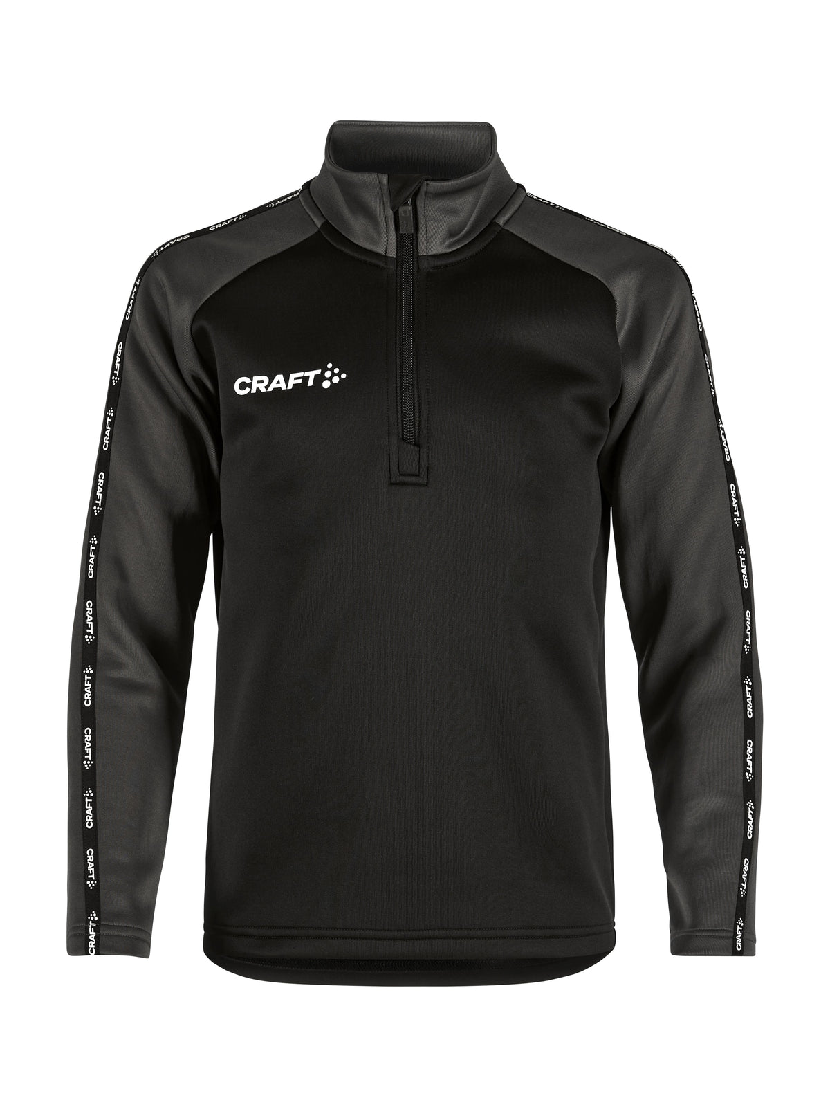 Craft Squad 2.0 Half Zip Junior in Schwarz/Anthrazit, Vorderansicht