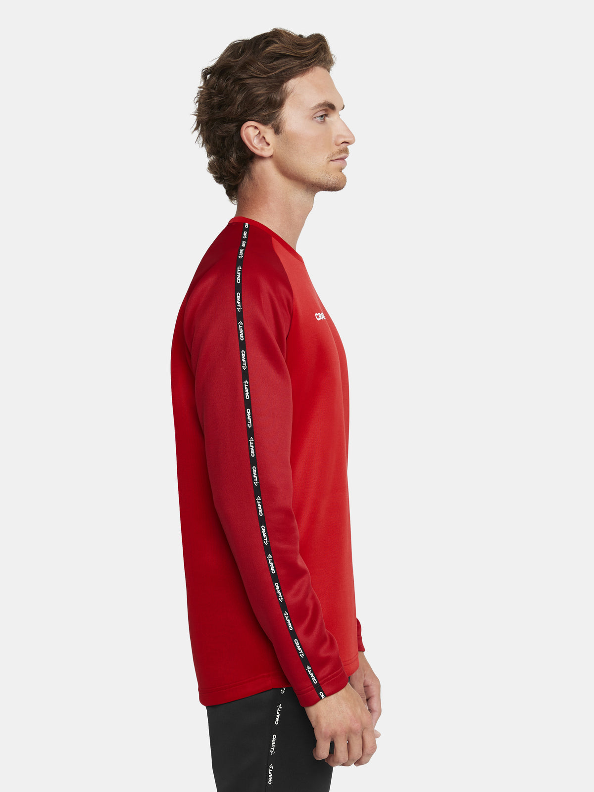 Craft Squad 2.0 Crewneck Herren in Rot/Dunkelrot, Detailansicht
