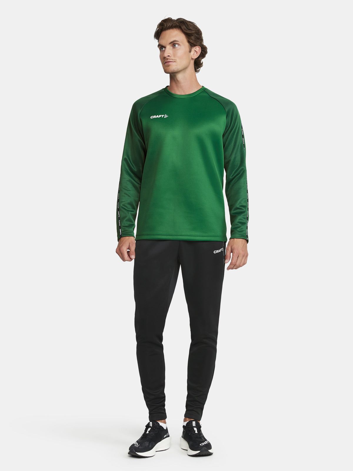 Craft Squad 2.0 Crewneck Herren in Grün/Dunkelgrün, Detailansicht