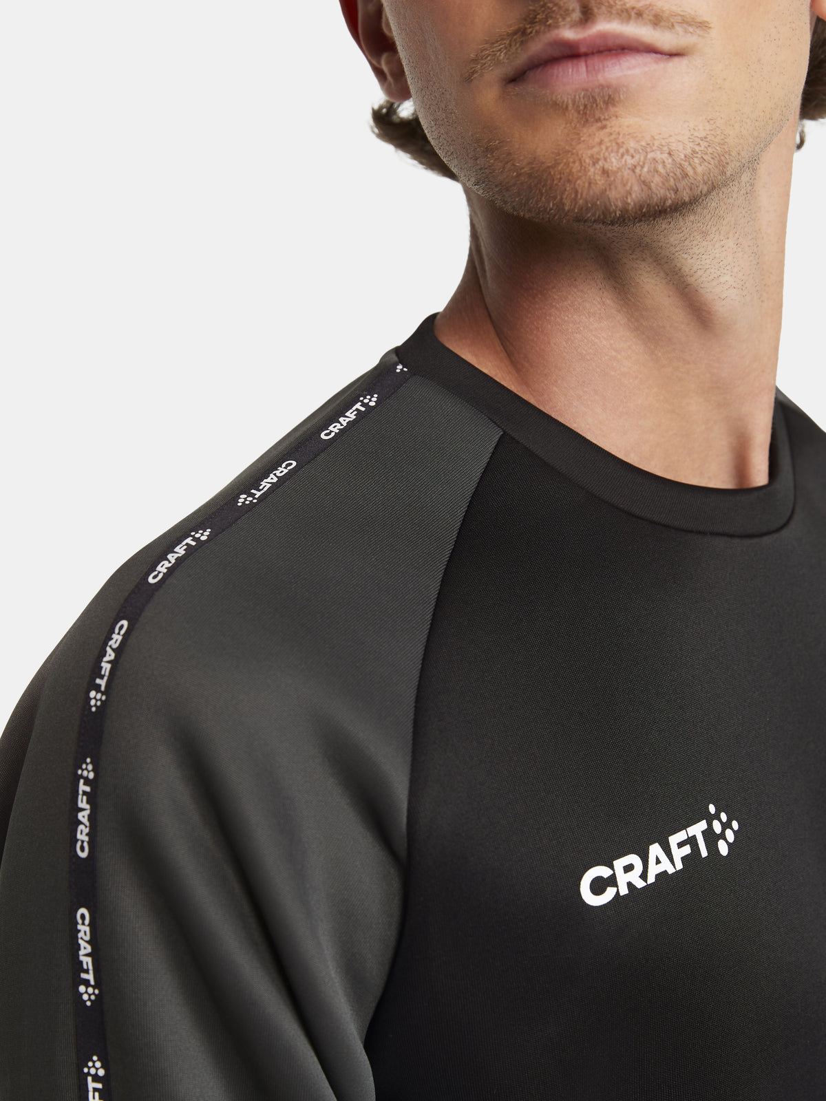 Craft Squad 2.0 Crewneck Herren in Schwarz/Anthrazit, Detailansicht