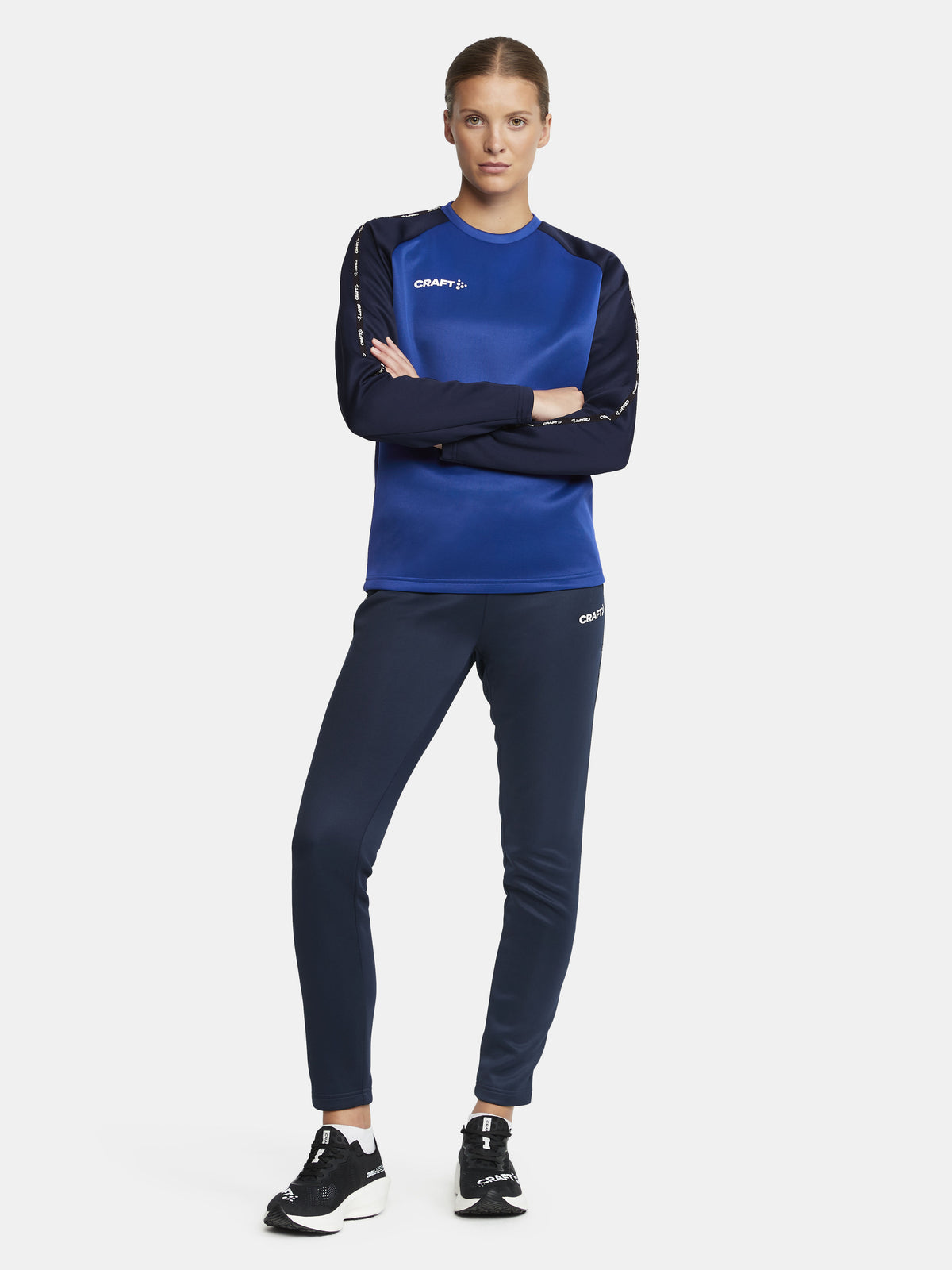 Craft Squad 2.0 Crewneck Damen in Kobaltblau/Navy, Detailansicht