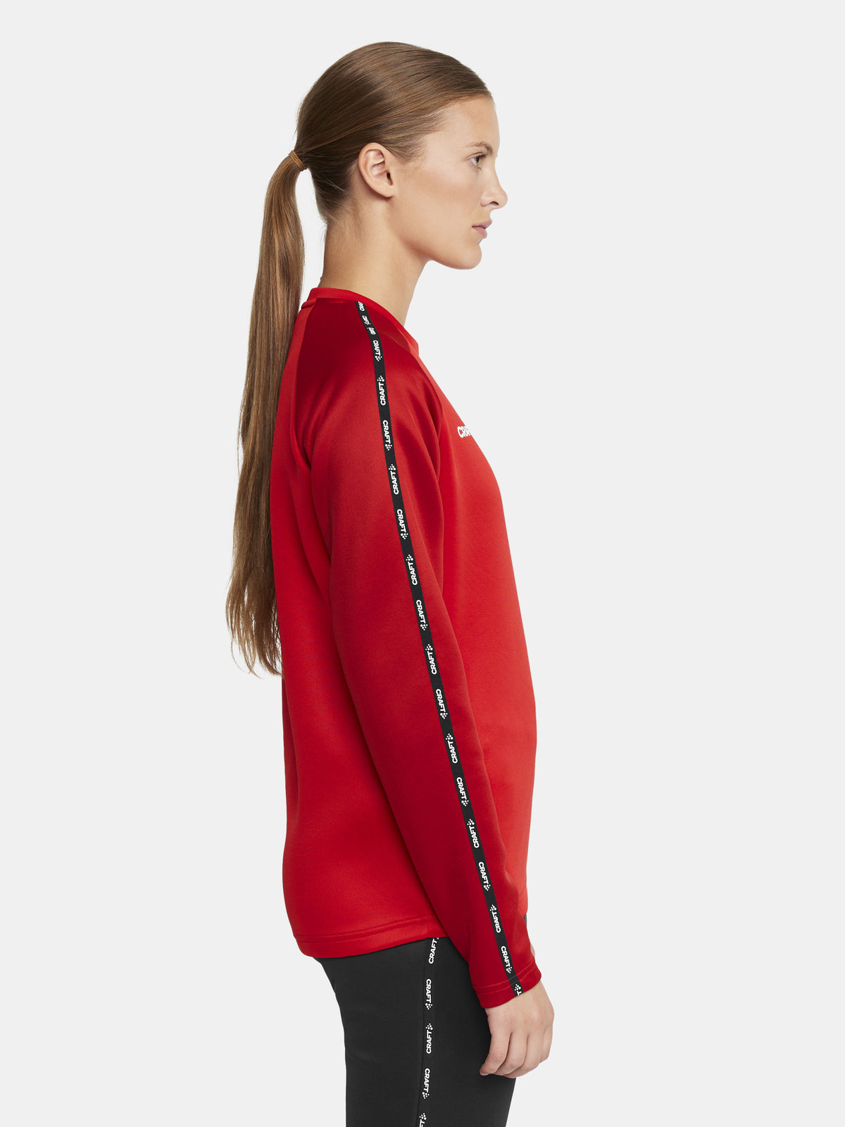 Craft Squad 2.0 Crewneck Damen in Rot/Dunkelrot, Detailansicht