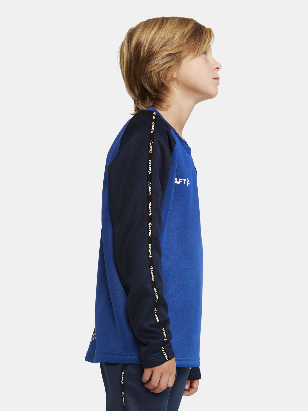 Craft Squad 2.0 Crewneck Junior in Kobaltblau/Navy, Detailansicht