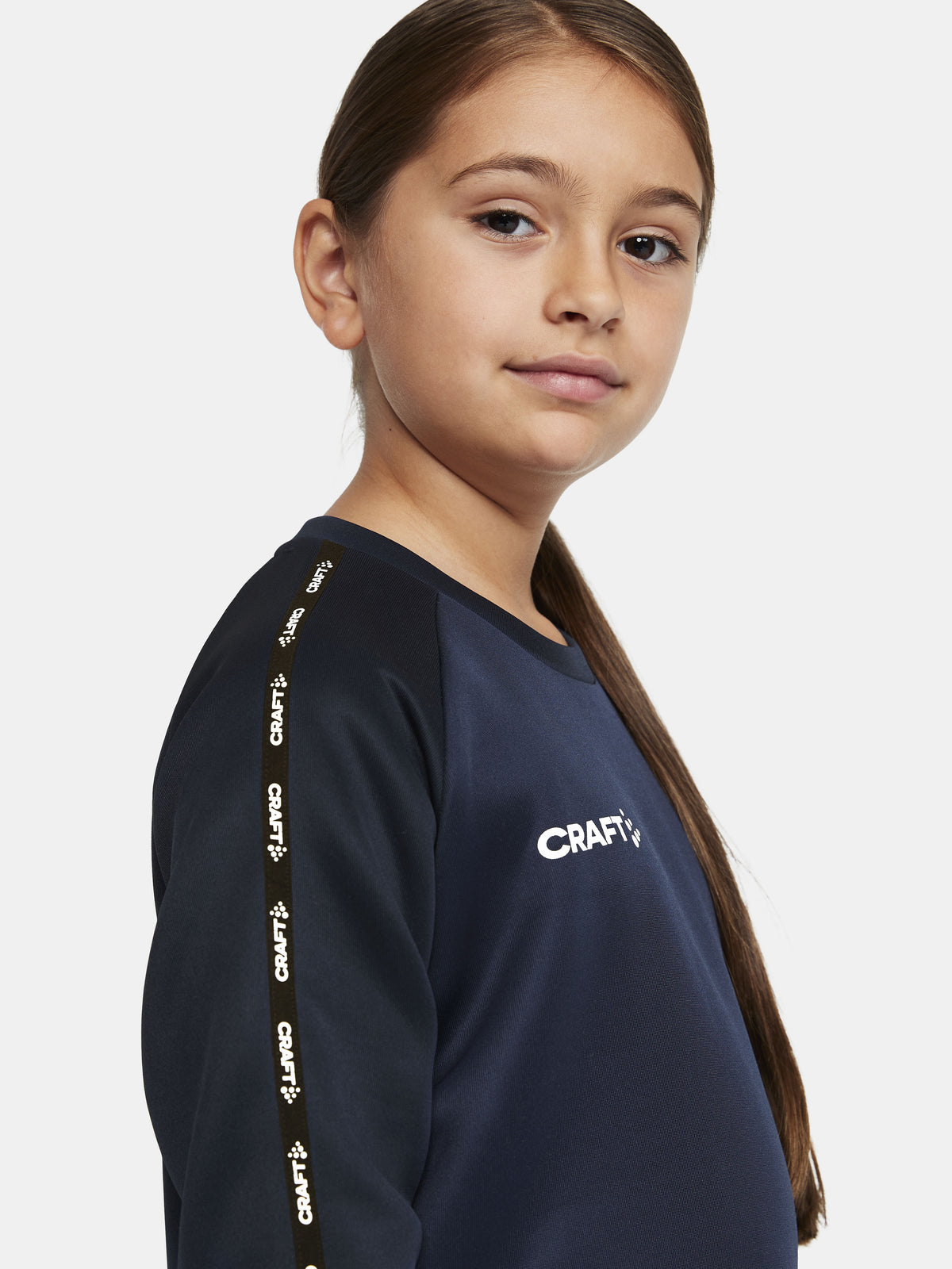 Craft Squad 2.0 Crewneck Junior in Navy, Detailansicht