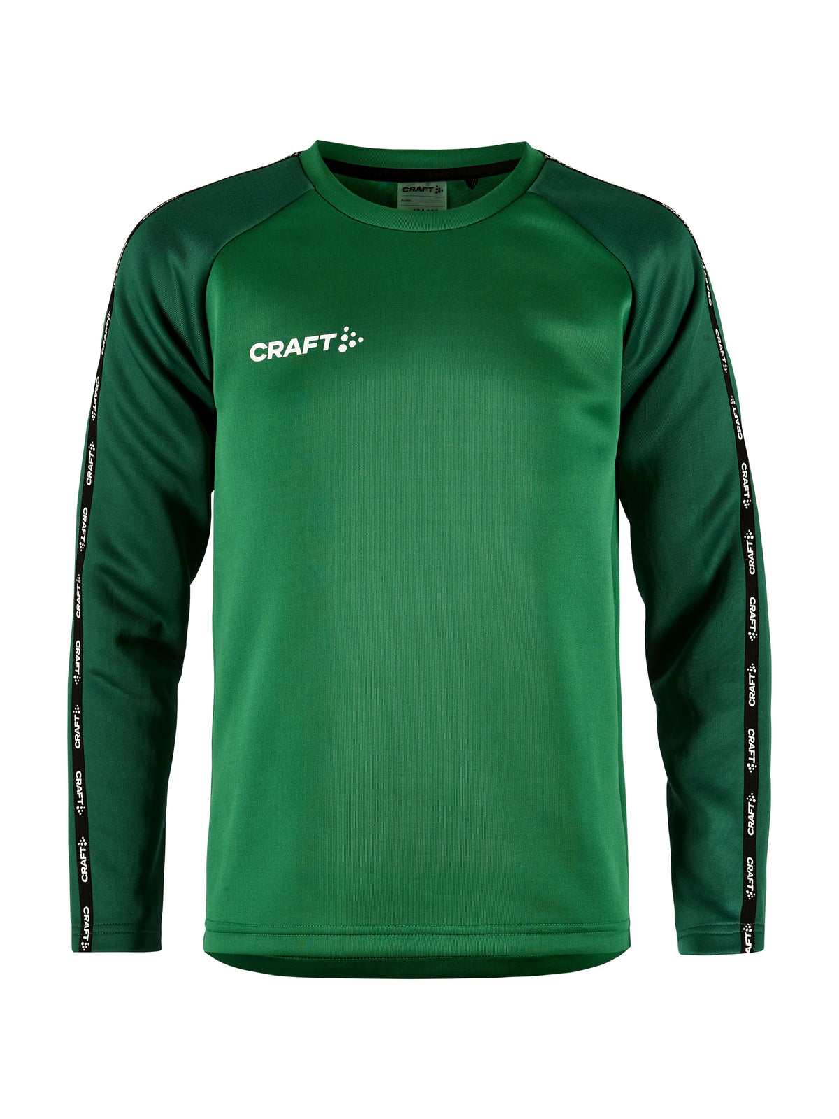 Craft Squad 2.0 Crewneck Junior in Grün/Dunkelgrün, Vorderansicht