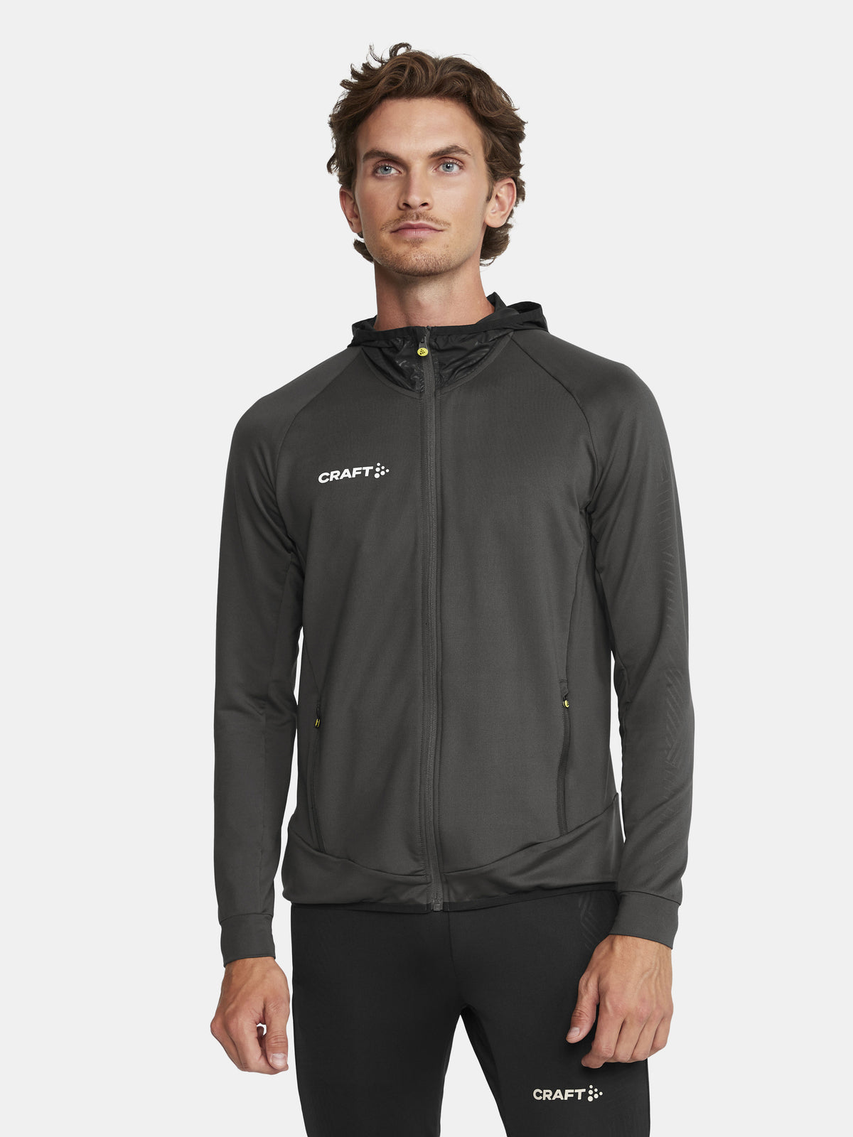 Craft Extend Full Zip Herren in Dunkelgrau, Detailansicht