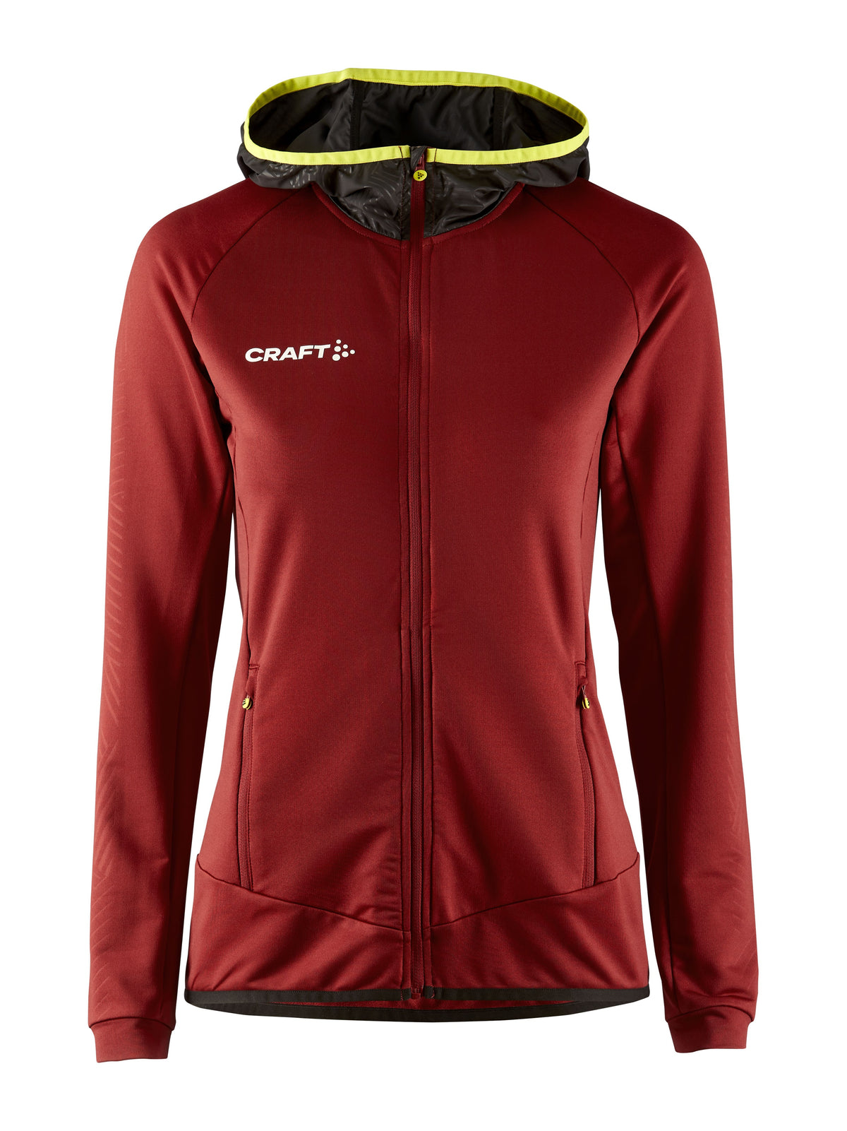 Craft Extend Full Zip Damen in Weinrot, Vorderansicht