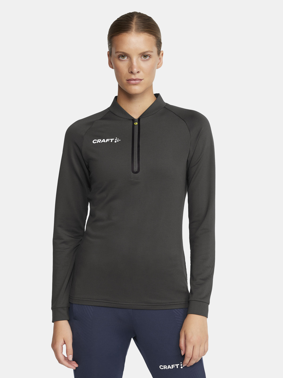 Craft Extend Half Zip Damen in Dunkelgrau, Detailansicht