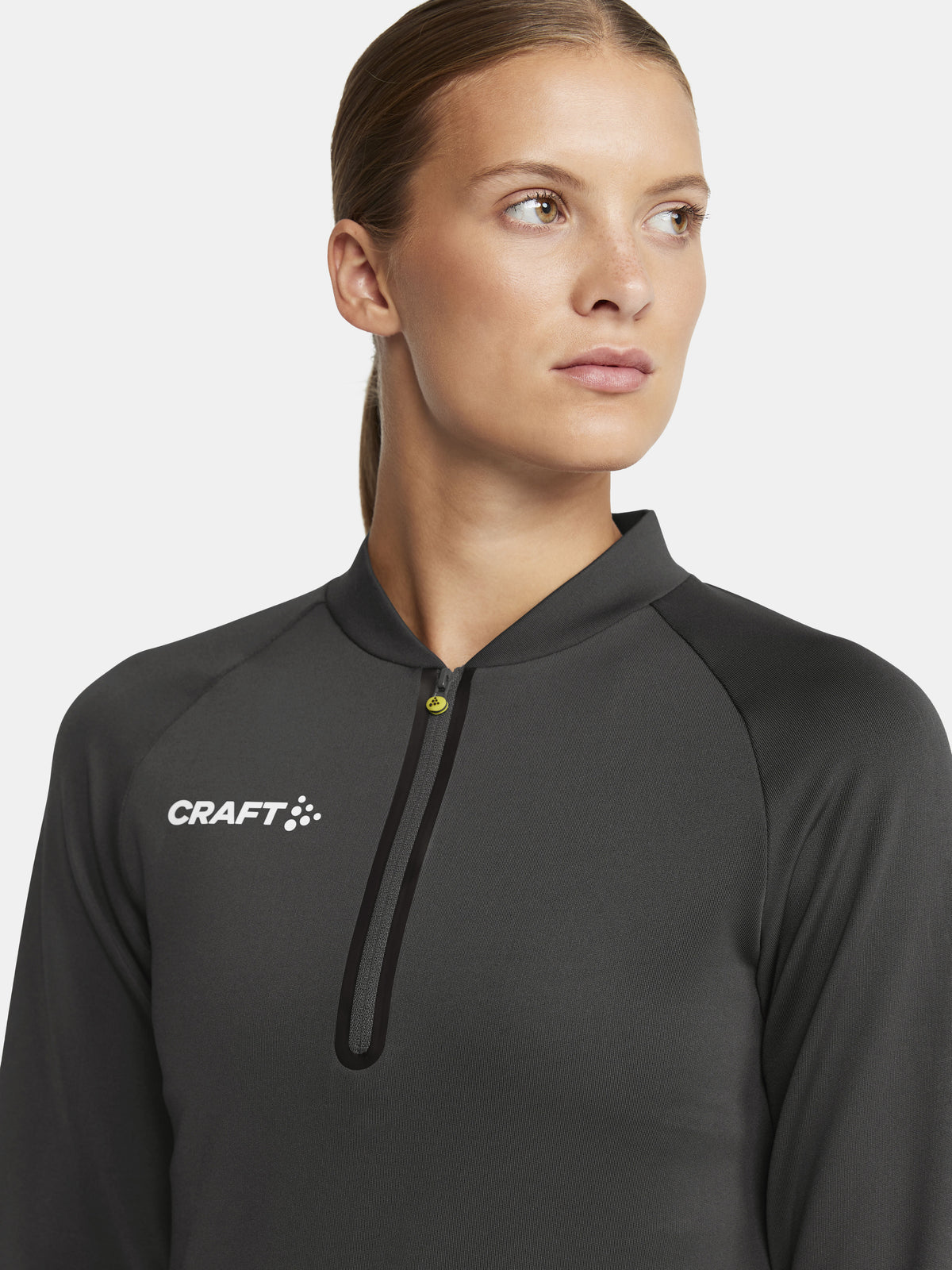 Craft Extend Half Zip Damen in Dunkelgrau, Detailansicht
