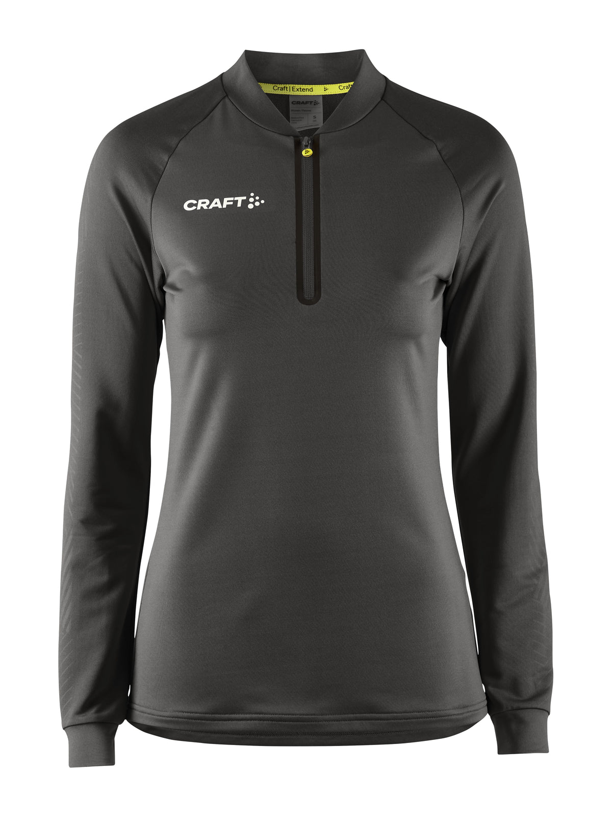 Craft Extend Half Zip Damen in Dunkelgrau, Vorderansicht