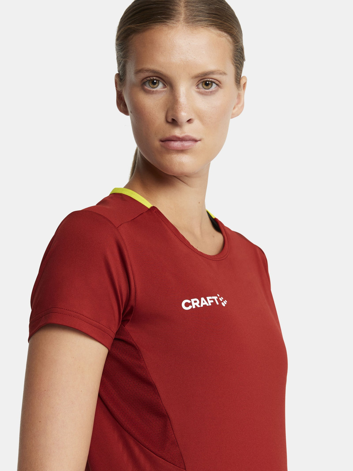 Craft Extend Jersey Damen in Weinrot, Detailansicht