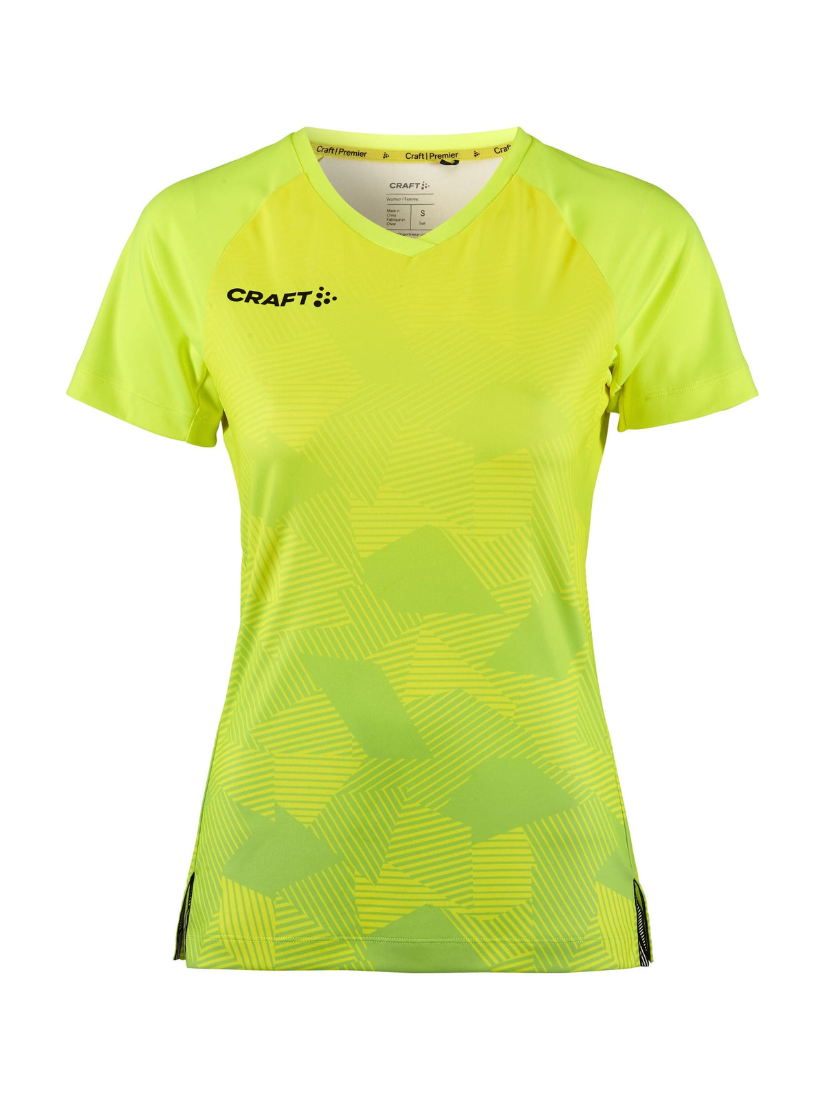 Craft Premier Fade Jersey Damen in Neongelb, Vorderansicht
