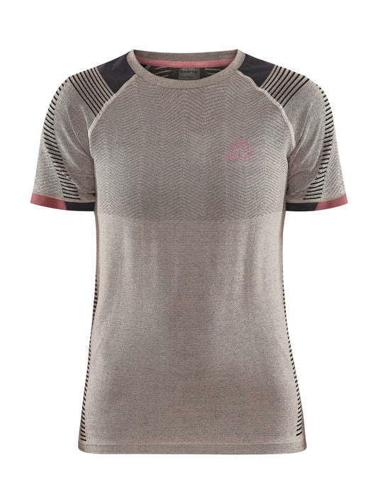 Craft PRO Trail Fuseknit SS Tee Damen in Beige, Vorderansicht
