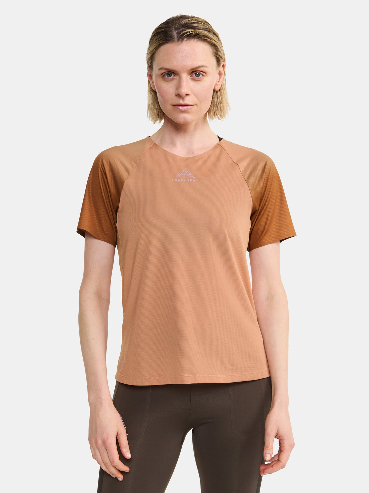 Craft PRO Trail SS Tee Damen in Beige, Detailansicht