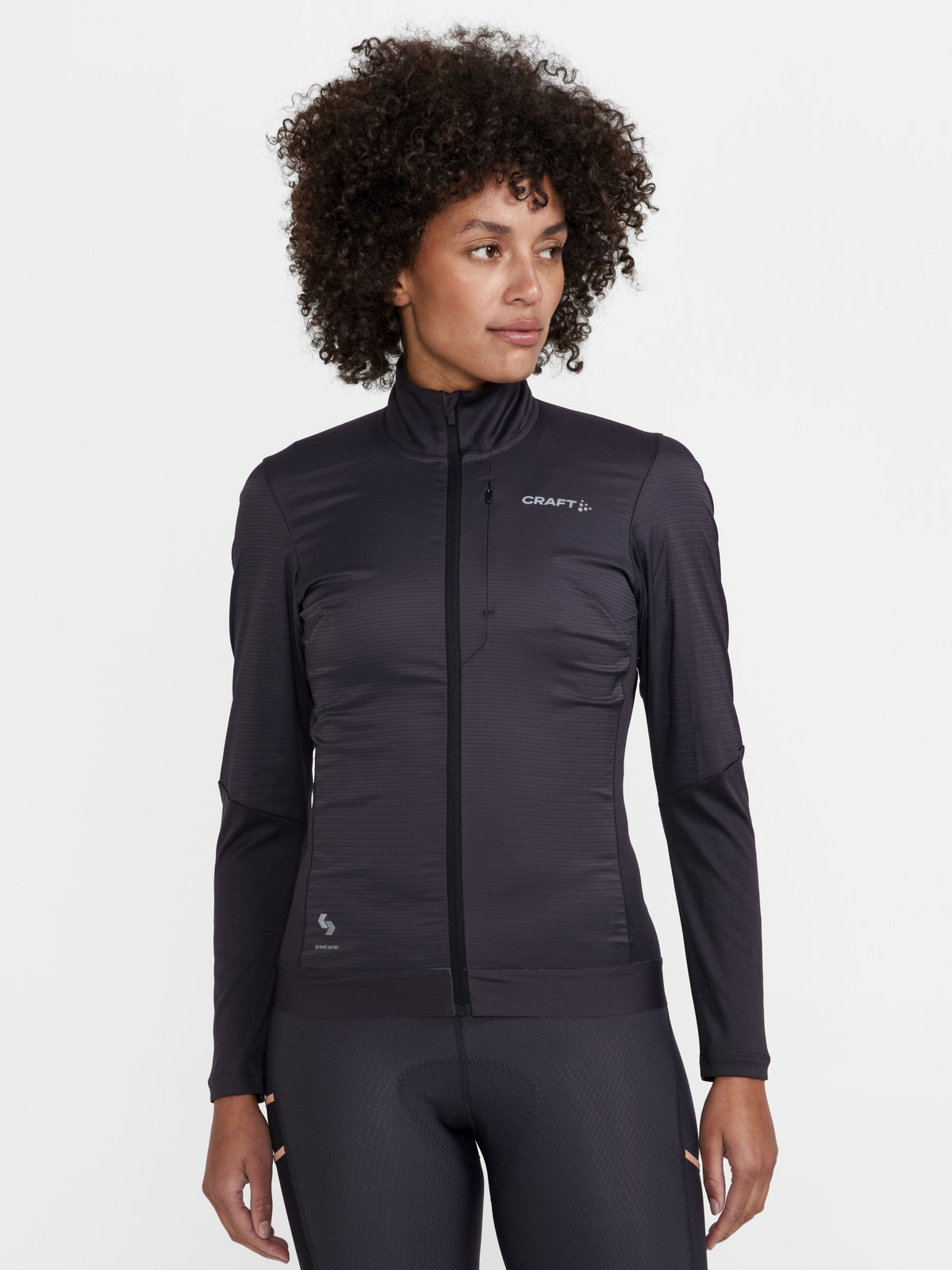 Craft PRO Gravel LS Wind Jersey Damen in Schiefergrau, Detailansicht