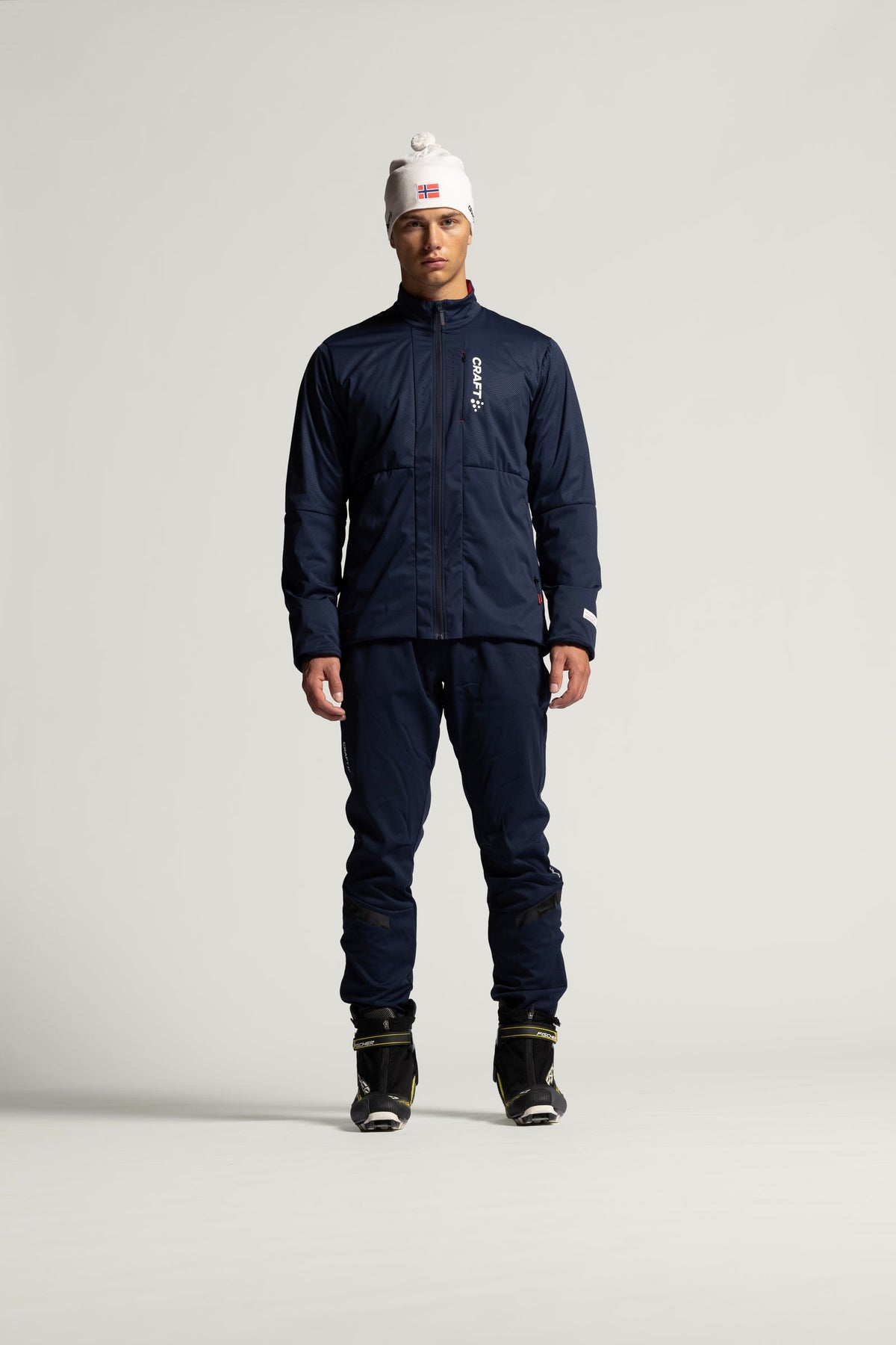 Craft NOR PRO Nordic Race Insulate Jacket Herren in Dunkelblau/Rot, Detailansicht