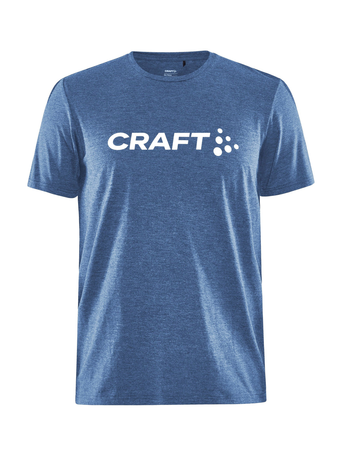 Craft Community Logo SS Tee Herren in Kobaltblau meliert, Vorderansicht