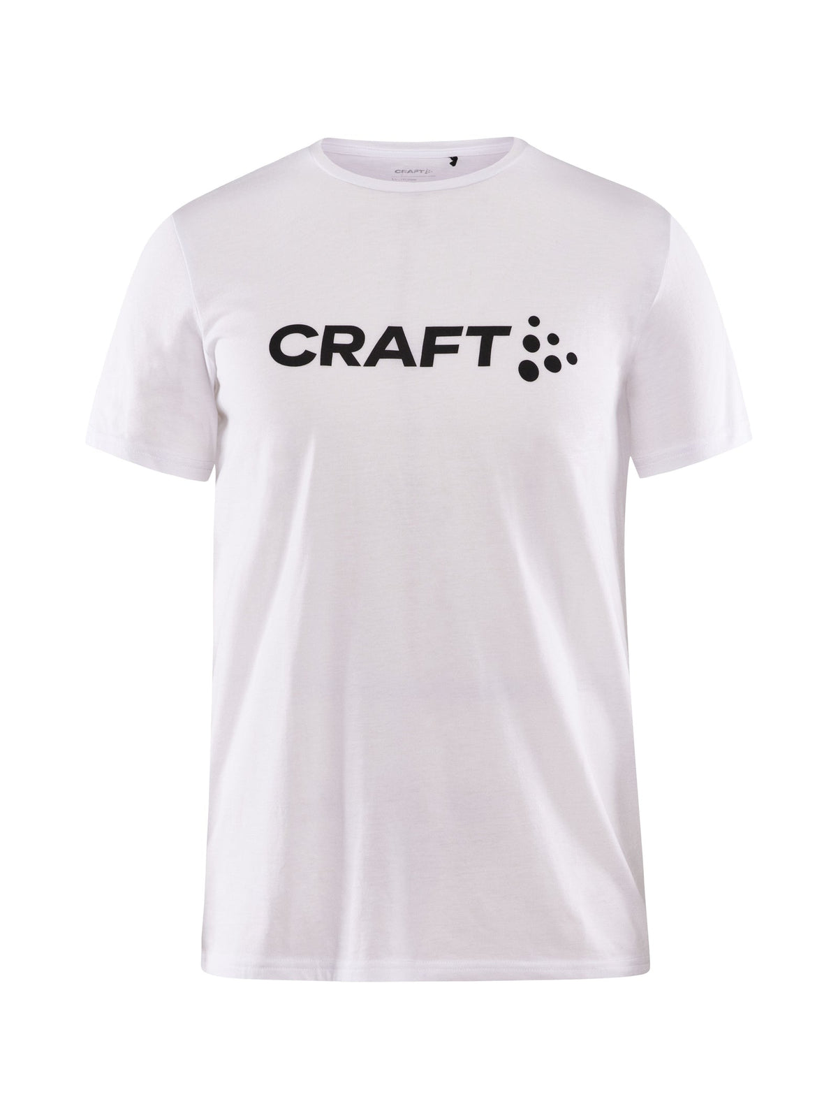 Craft Community Logo SS Tee Junior in Weiss meliert, Vorderansicht