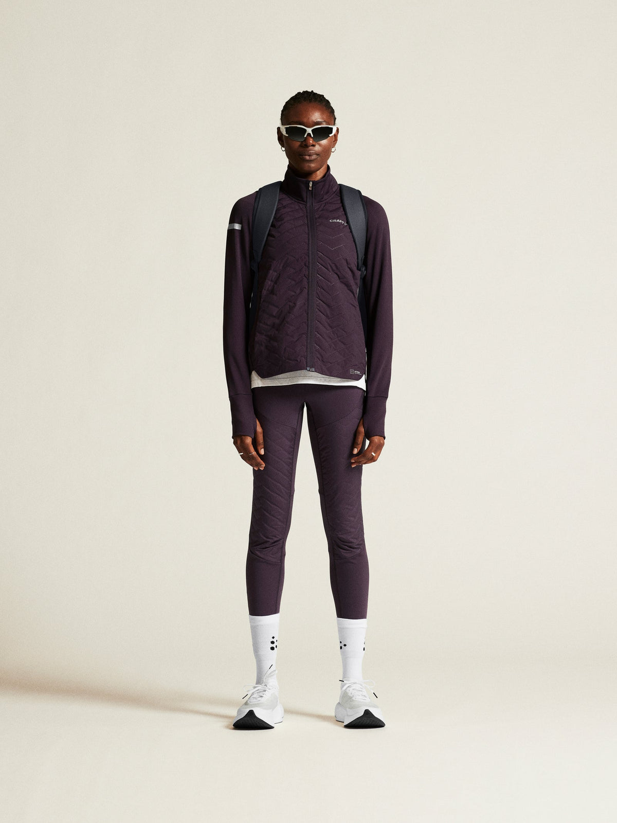Craft ADV SubZ Tights 3 Damen in Violett, Detailansicht