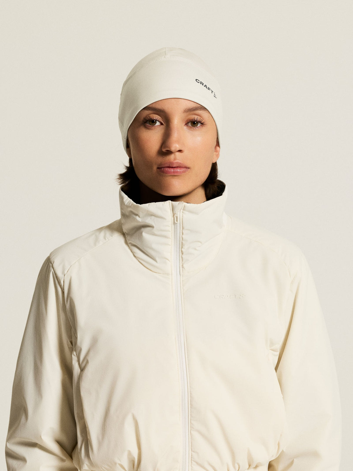 Craft ADV Windblock Fleece Hat in Naturweiss, Detailansicht