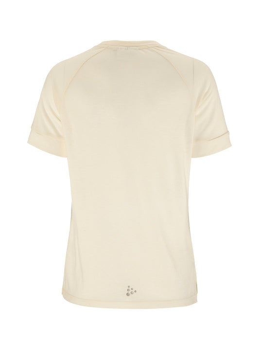 Craft ADV Trail Wool SS Tee Damen in Naturweiss meliert, Rückansicht
