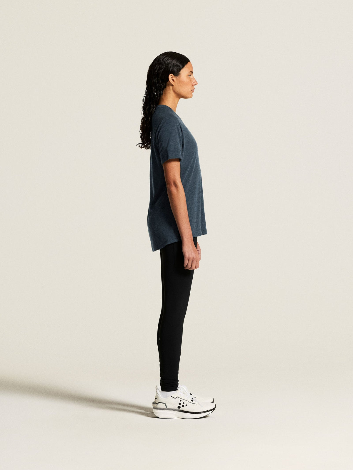 Craft ADV Trail Wool SS Tee Damen in Blau meliert, Detailansicht