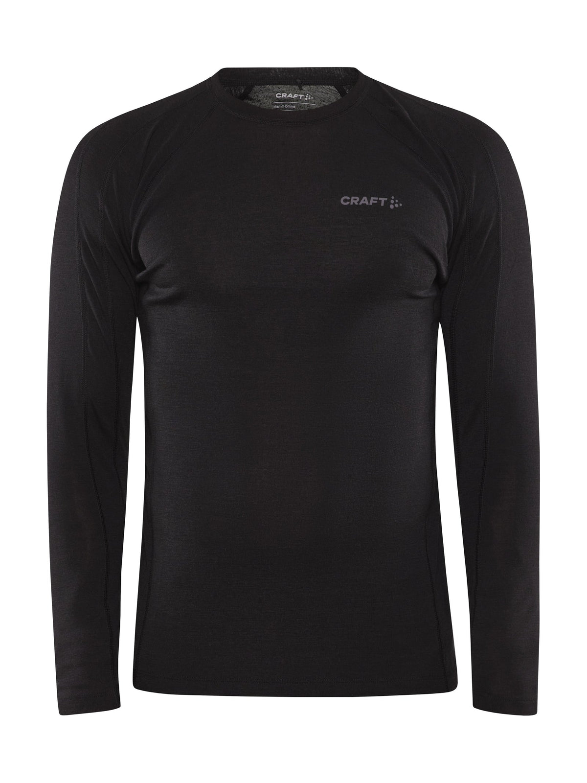 Craft ADV Wool Merino RN LS Herren in Schwarz, Vorderansicht
