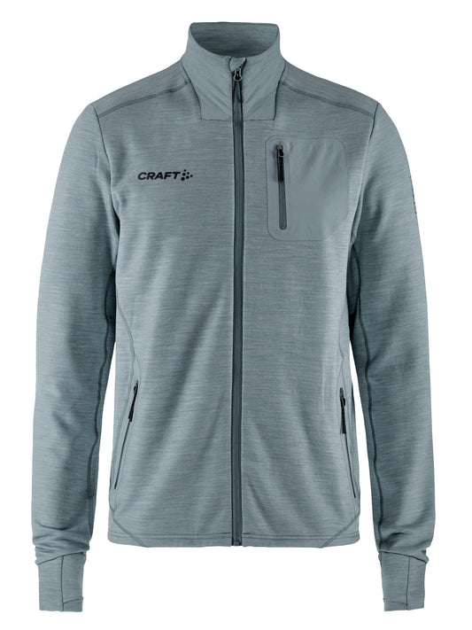 Craft PRO Explore Wool Midlayer Herren in Blau meliert, Vorderansicht