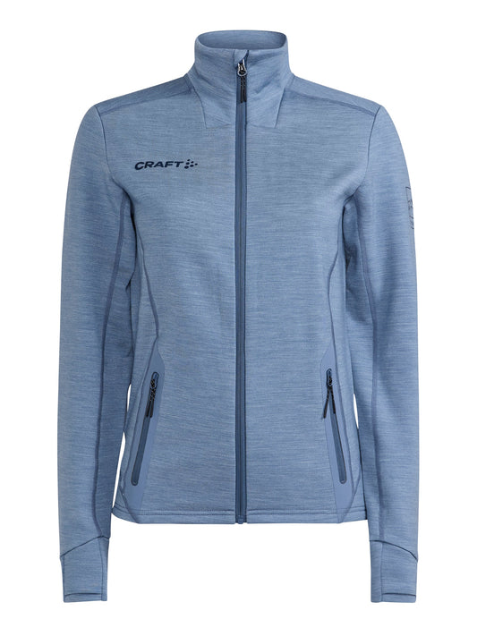 Craft PRO Explore Wool Midlayer Damen in Blau meliert, Vorderansicht