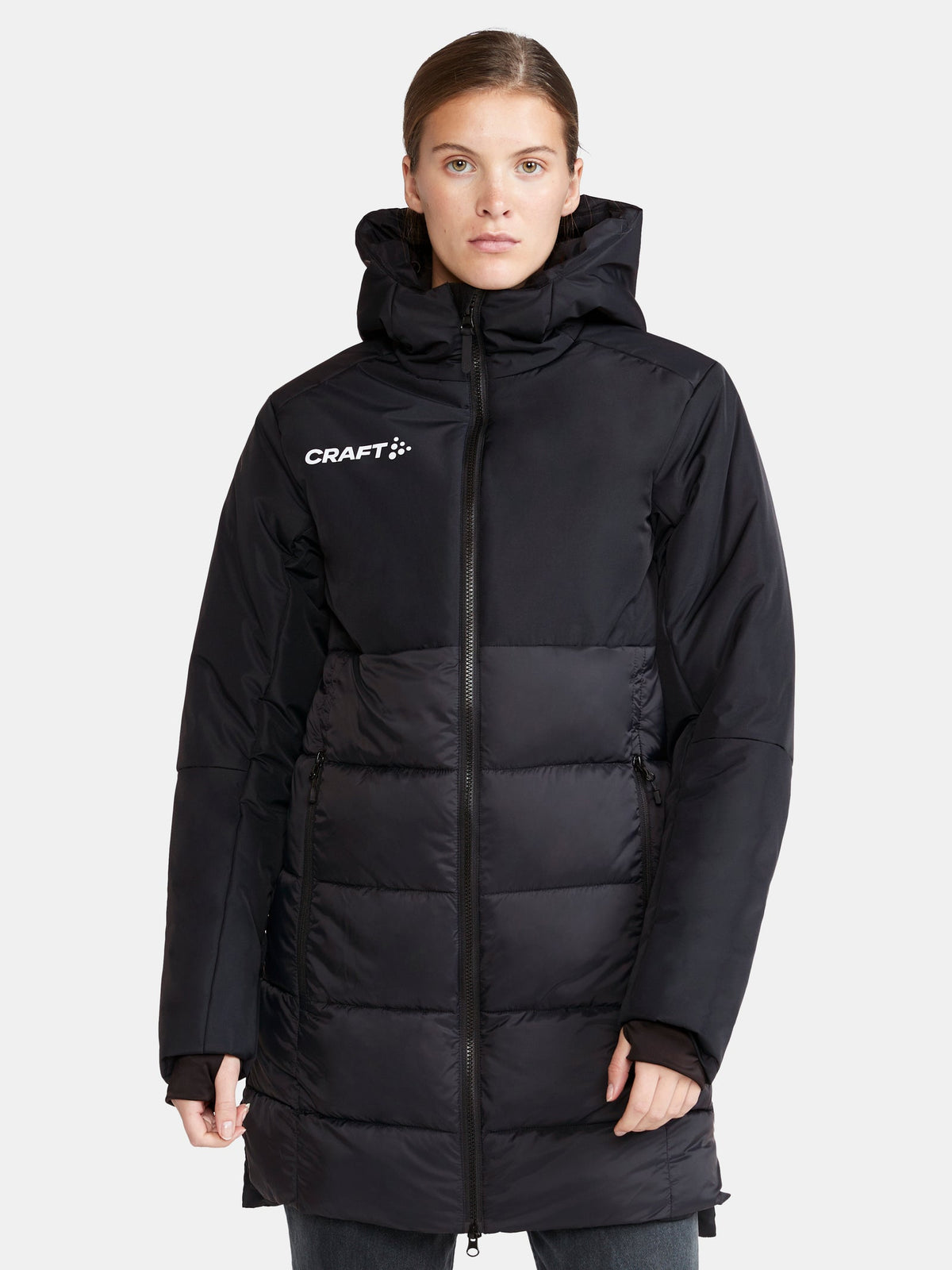 Craft Ability Isolate Parkas Damen in Schwarz, Detailansicht
