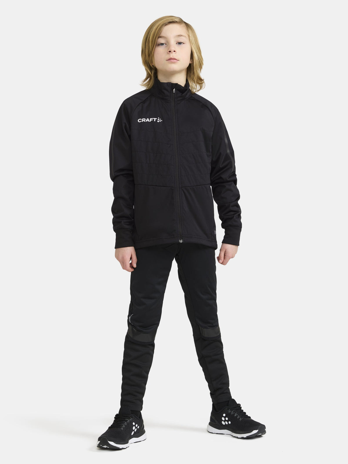 Craft ADV Nordic Ski Club Jacket Junior in Schwarz, Detailansicht