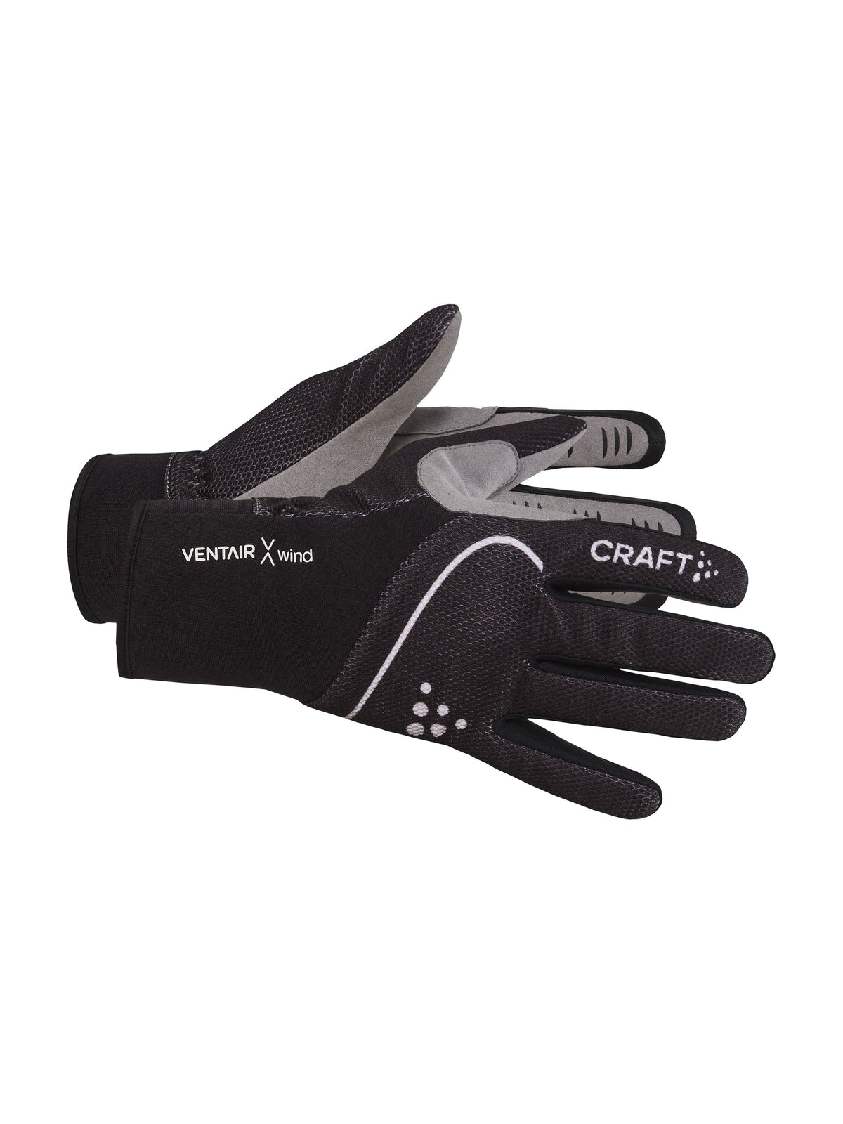 Craft PRO Ventair Wind Glove in Schwarz, Vorderansicht