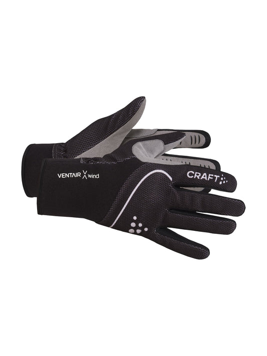 Craft PRO Ventair Wind Glove in Schwarz, Vorderansicht
