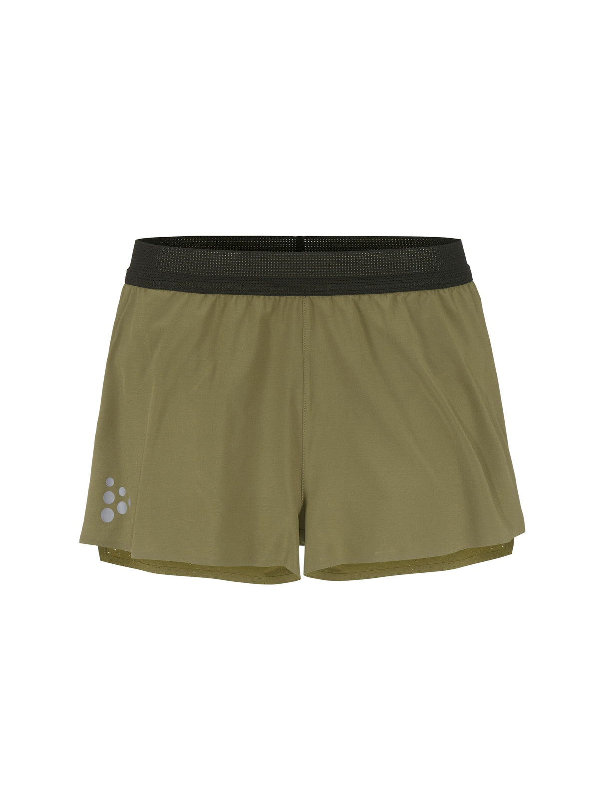 Craft PRO Hypervent Split Shorts 2 Herren in Oliv, Vorderansicht
