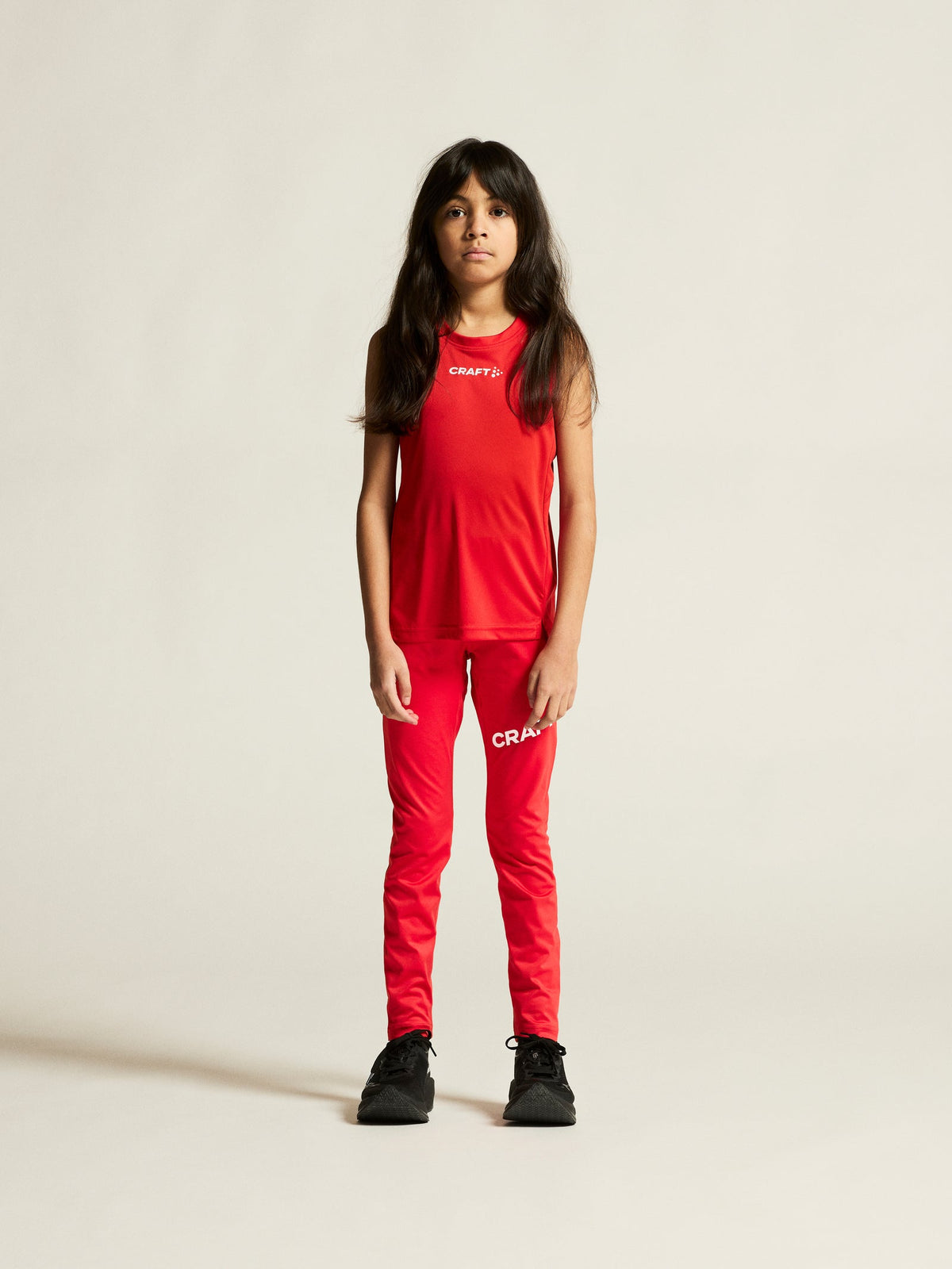 Craft Rush 2.0 Singlet Junior in Rot, Detailansicht